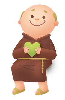 freizinho sentando segurando coração